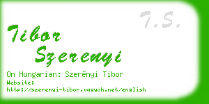 tibor szerenyi business card